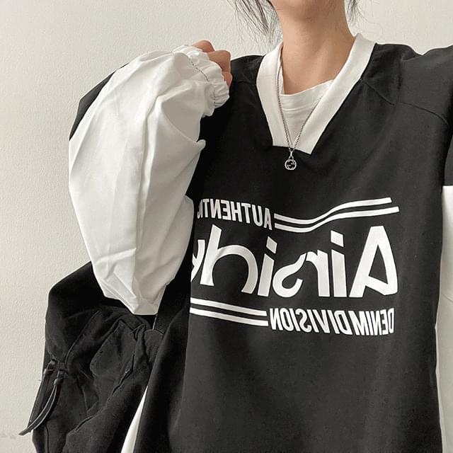 Deviant string color matching V Sweatshirt