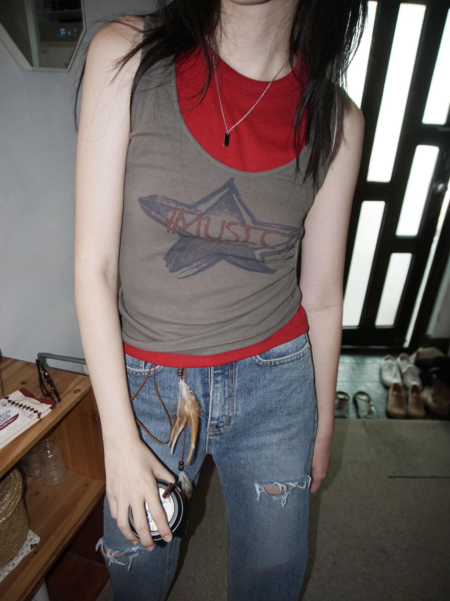 MUSIC Printing Sleeveless 