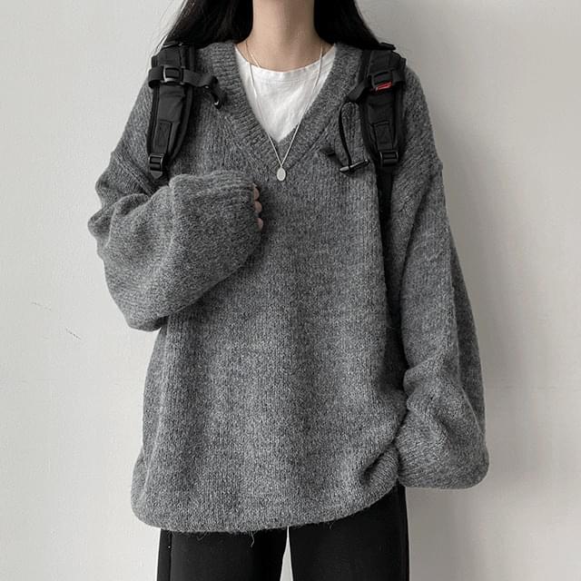 Alpaca Wool Punching V Knitwear High Quality