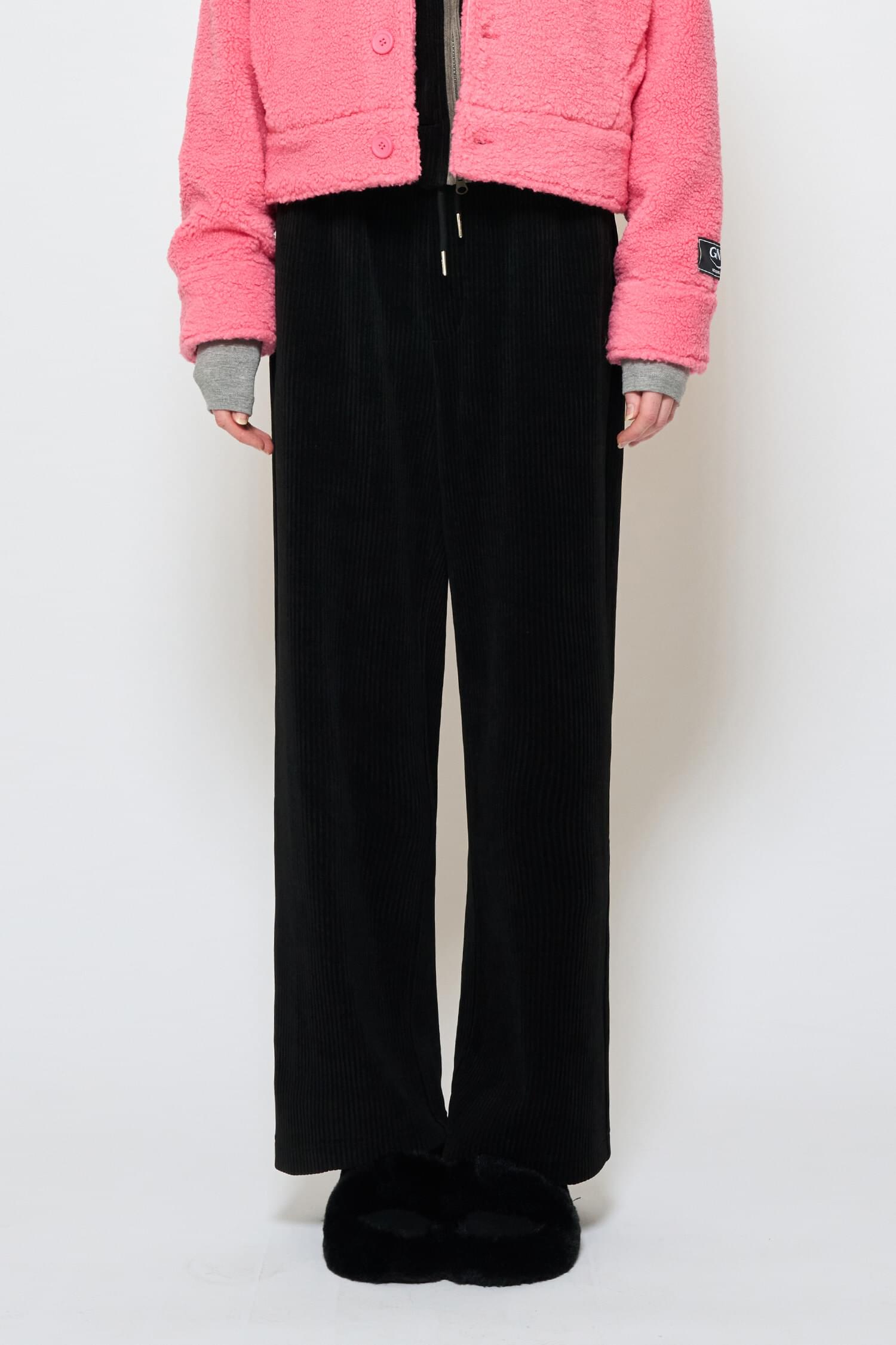 UNISEX small logo corduroy pants