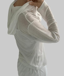 Test slim fit hooded cardigan