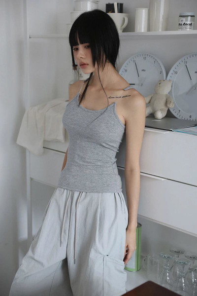 Transparent Ribbed sleeveless