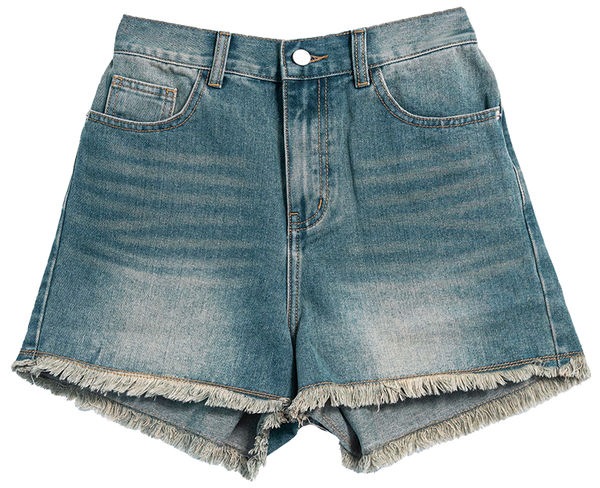 Big size S-4XL tassel fringe vintage Faded back banding denim short pants jean shorts