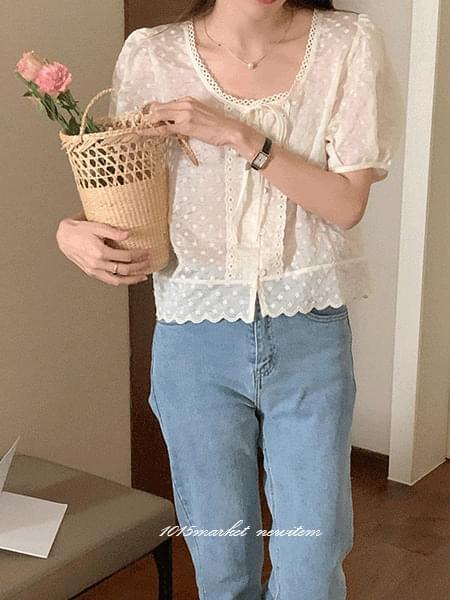 Angel Flower See-Through Blouse (Ships Today)