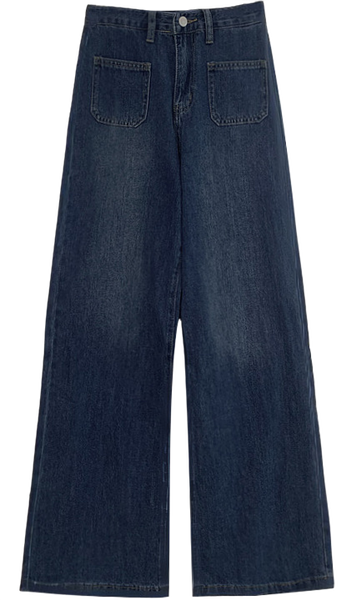 Planning Front Light Blue Light Blue Summer Denim Pants High Waist Straight Wide Pants Summer Jeans White Cotton Pants Linen Vacation Look Resort Look Vacation Look SML