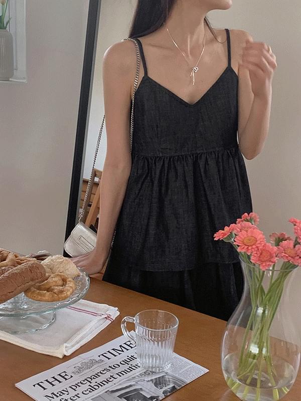 Non-fade Raw Sleeveless Bustier Summer Blouse (Ships Today)