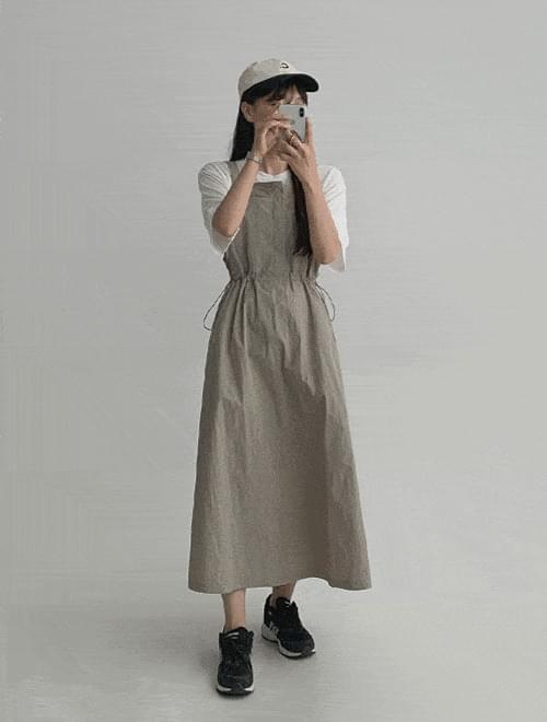 Nylon string suspenders long one- Dress -can be worn on both sides/string adjustable/2color