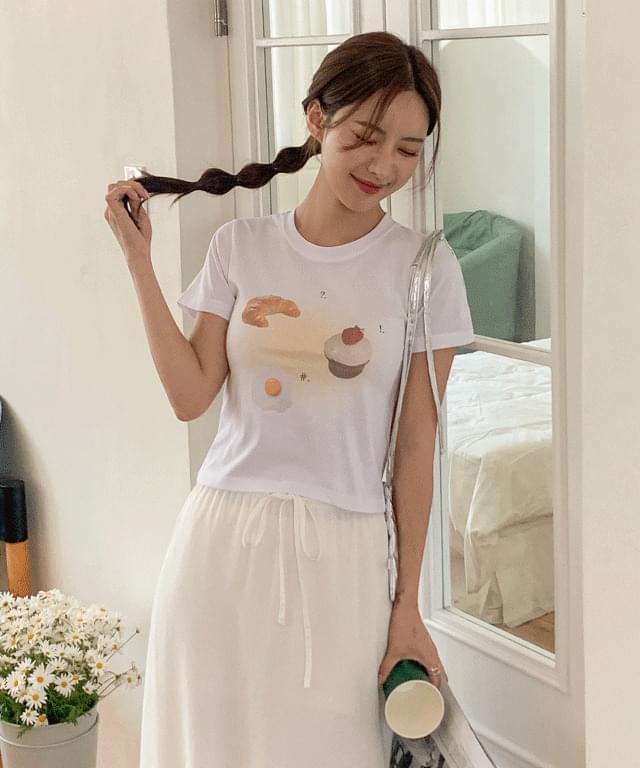 Dessert crop short sleeve t-shirt - 3 colors (Ships Today)