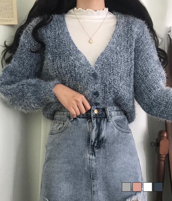 Soft Angora Knitwear Cardigan