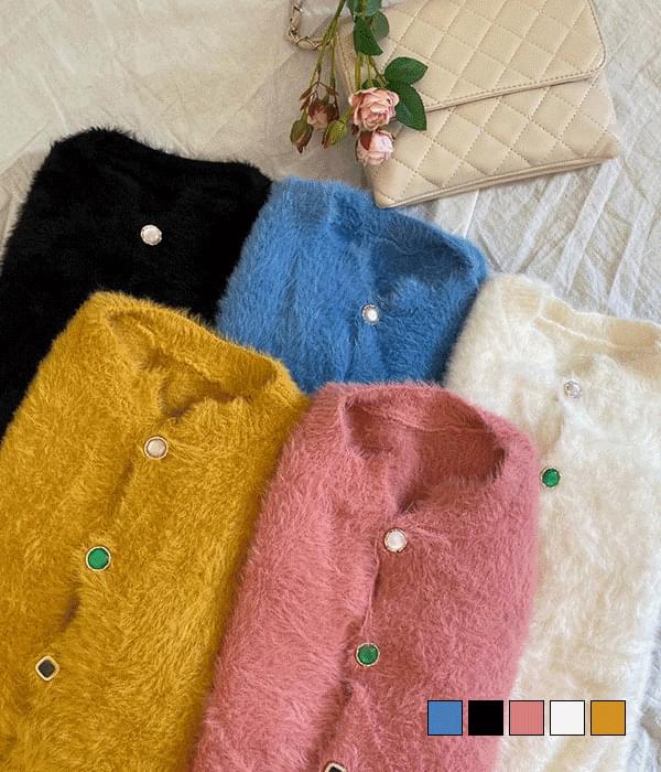 Jewel Angora Cardigan