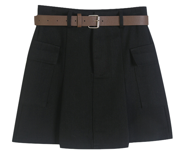 Cotton pocket belt SK belt set skirt mini skirt cargo skirt cotton pleated skirt cotton skirt