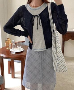 Chemion Ribbon Knitwear Cardigan