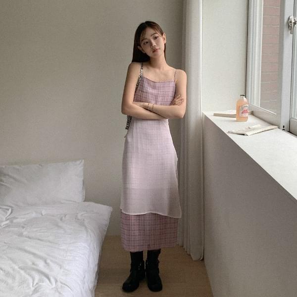 Celtia chiffon layered skirt