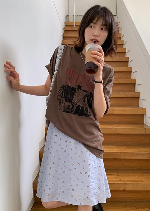 house printed Boxy t-shirt