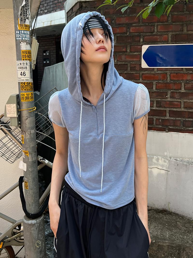 MESH HOOD HALF T