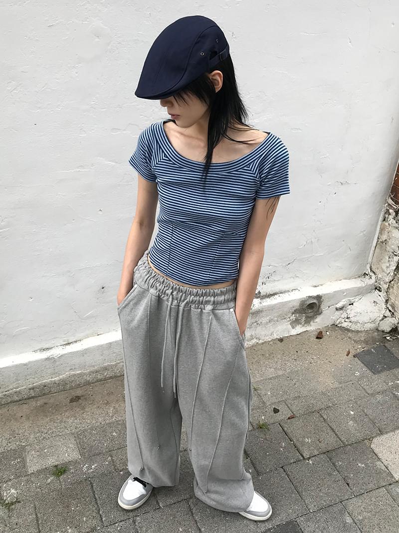 OFF STRIPE HALF T