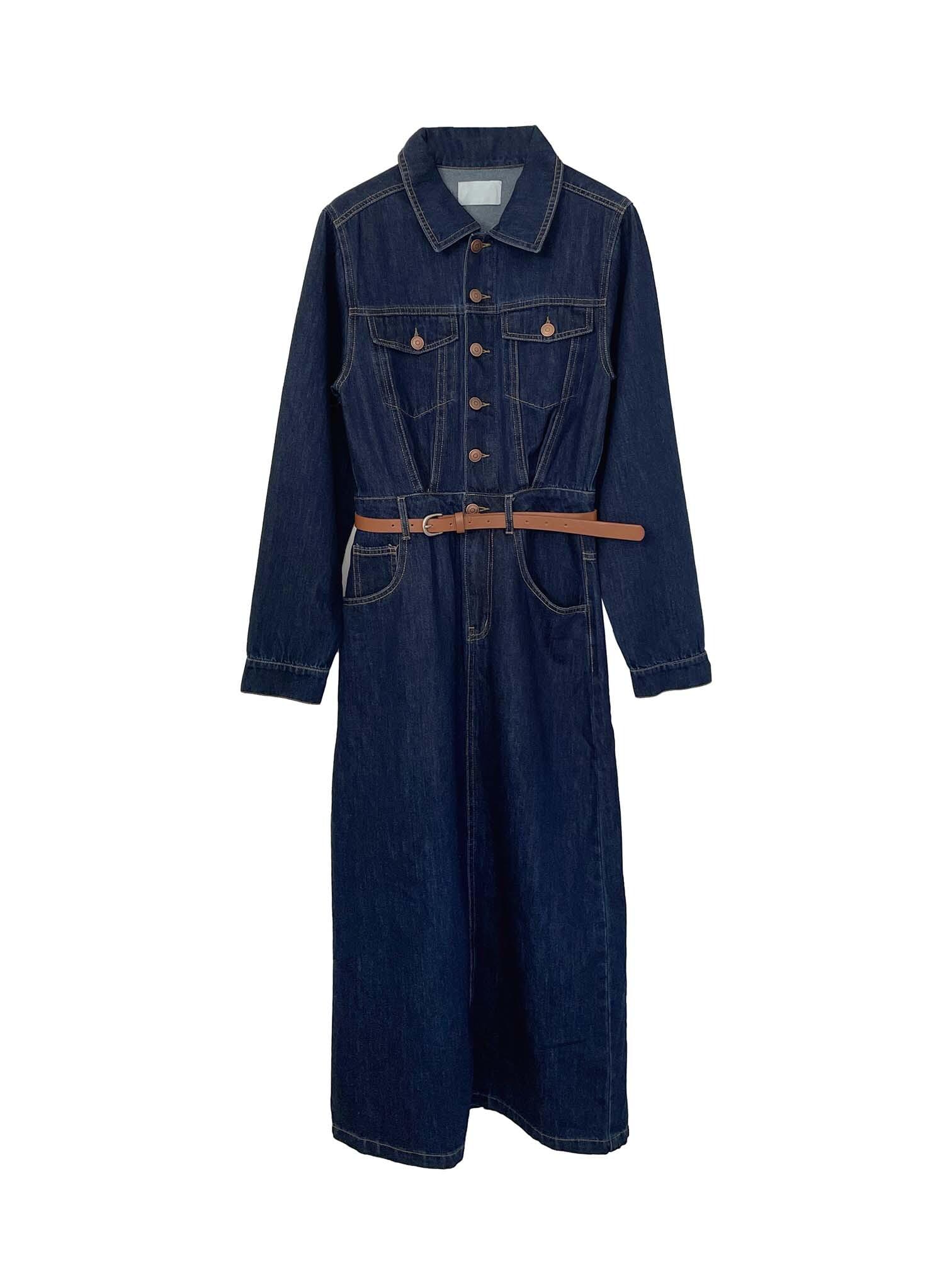 Raw belted denim op