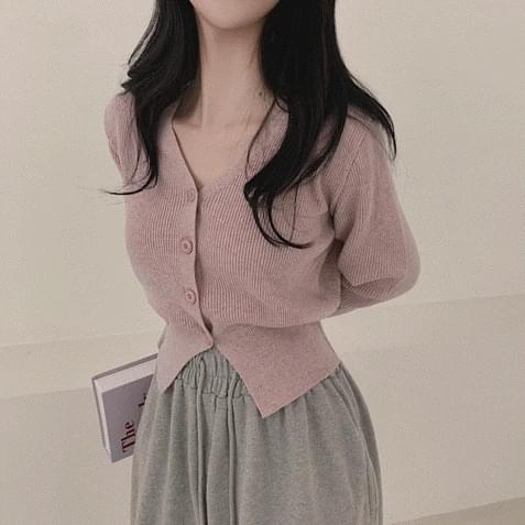 데일리 브이넥 니트 가디건 5color