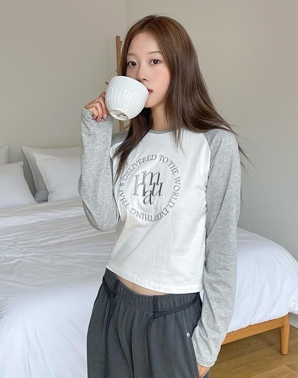 Stitch Logo Raglan Long Sleeve T-Shirt