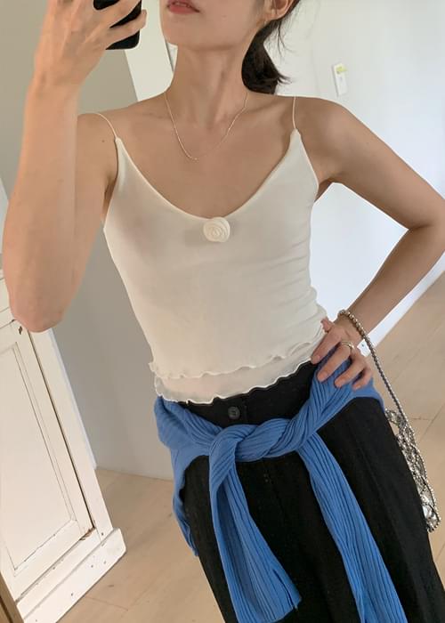 Leon Corsage Frill Sleeveless