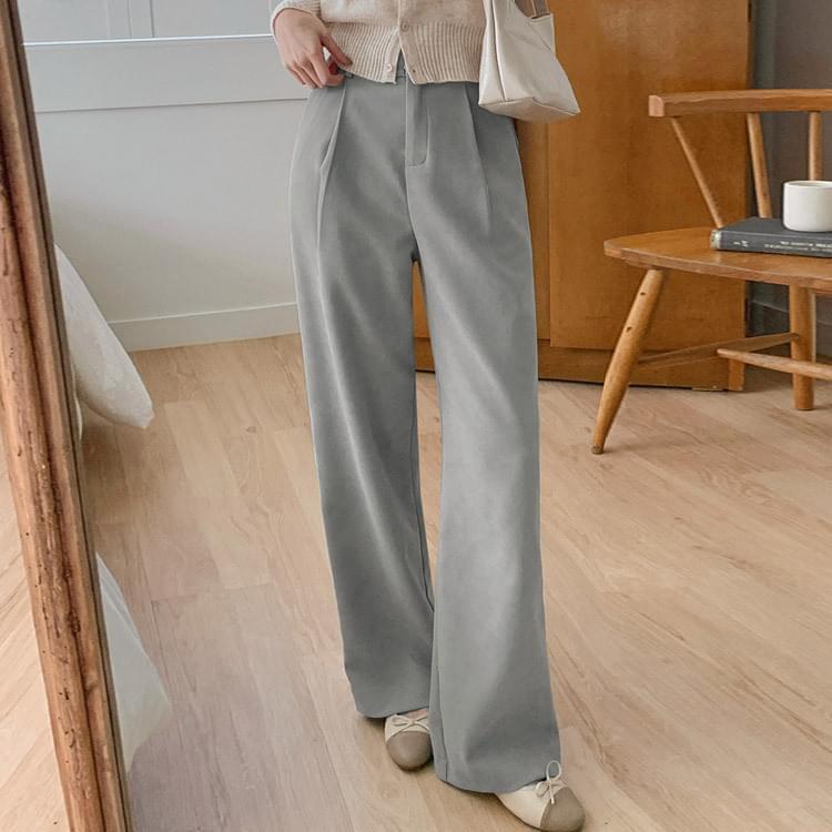 Fleece-lined wide slacks (Ships Today)