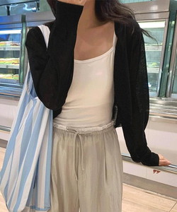 Sort Linen Crop Bolero Cardigan -4color