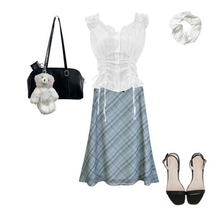 skirt,sleeveless,heels 코디