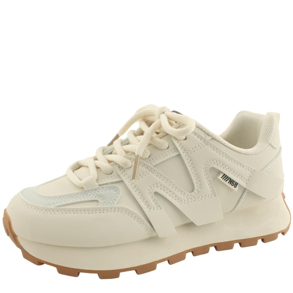 Casual Comfort Cushion Sneakers 5cm Beige