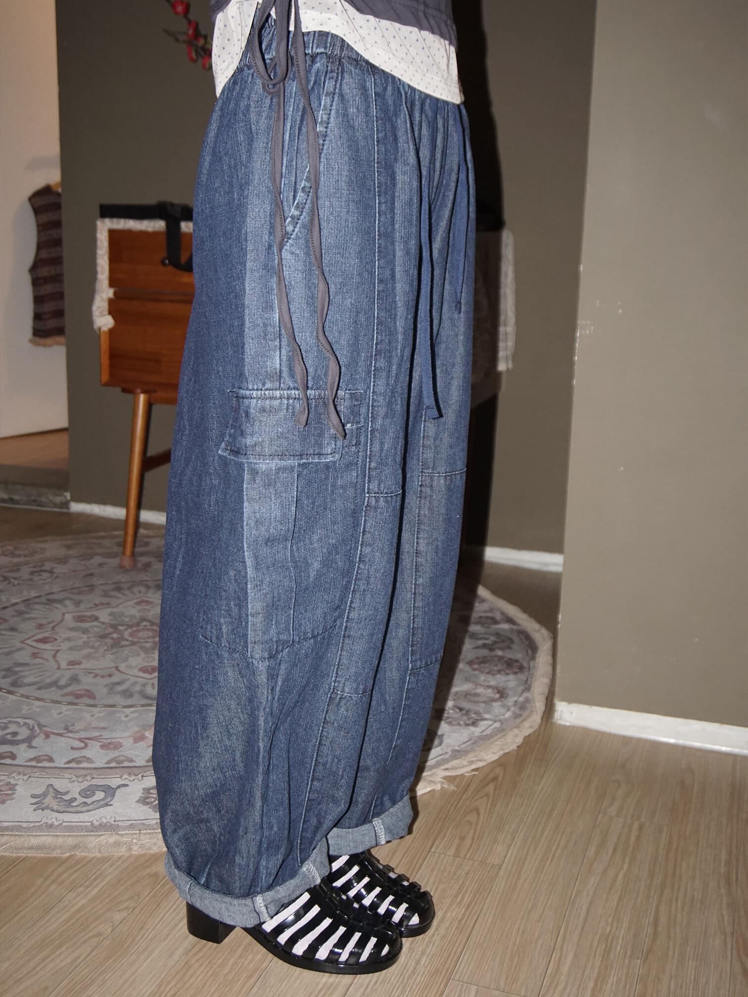 Margaret loose cargo denim
