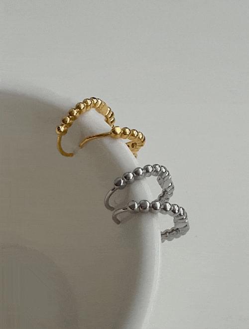 mini ring ball earrings - one touch/2 colors
