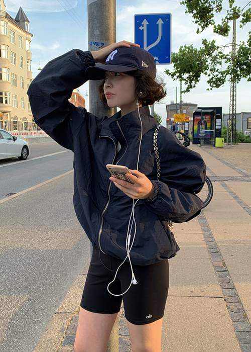 Color block anorak nylon Jacket