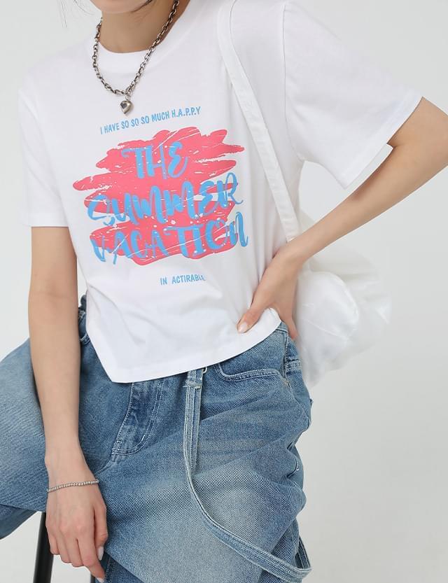 cation diagonal printed t-shirt 75370 (Ships Today)