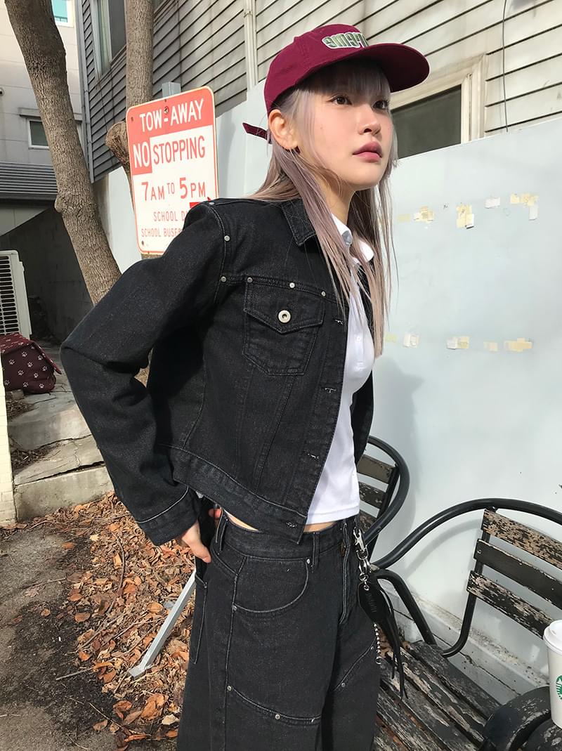 CROP TRUCKER DENIM JK
