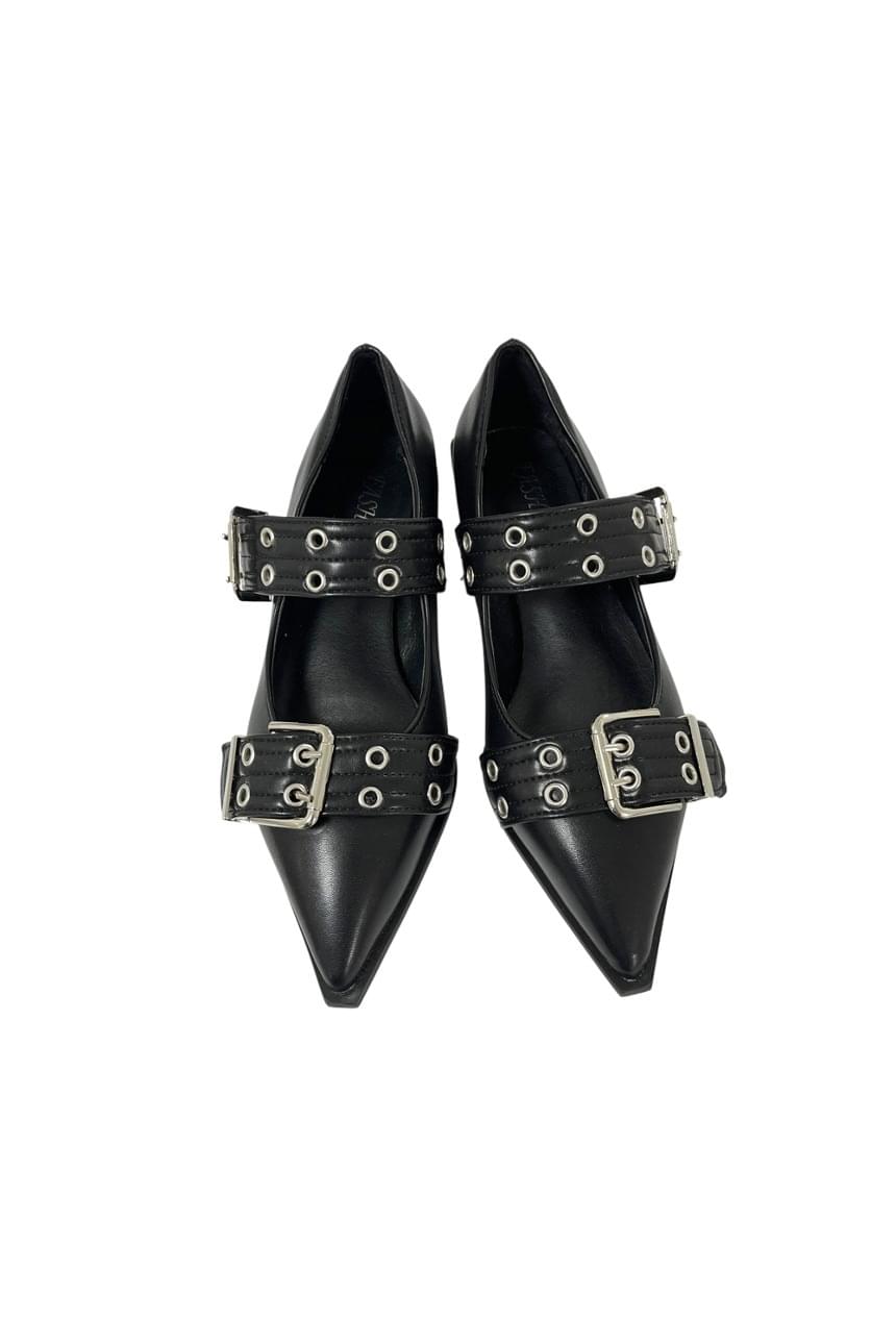 eyelet flat shoes 平底鞋