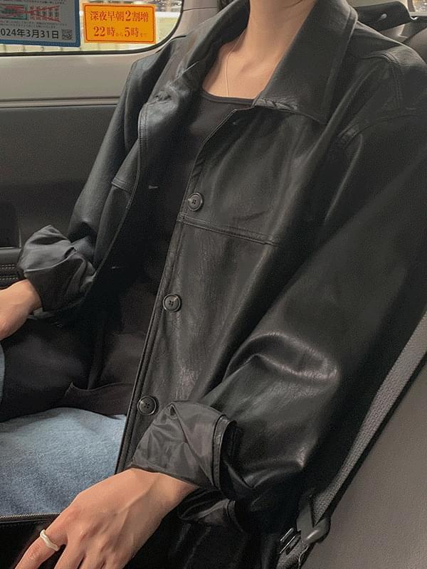 Assembled Summer Half Leather Blouson Leather Jacket (Ships Today)