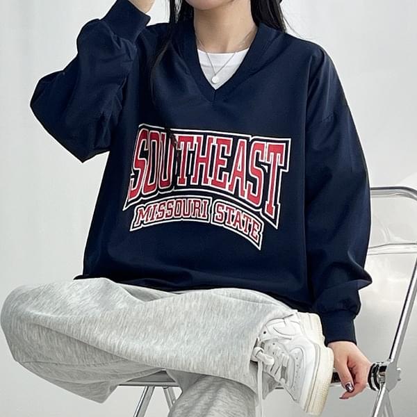 East V-Neck windbreaker Sweatshirt