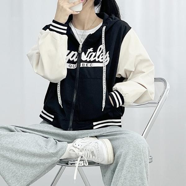 Cappy Crop Hooded Baseball Jacket