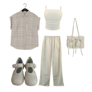 pants,sleeveless,blouses 코디