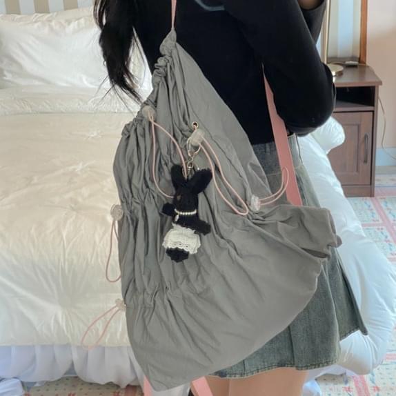 Planning Mongmongi String Backpack String Bag Eco Bag Eco Backpack Pink String Check Bag Check Backpack Anorak Y2K Shirring Backpack