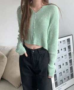 Kella Mohair Crop Knitwear Cardigan