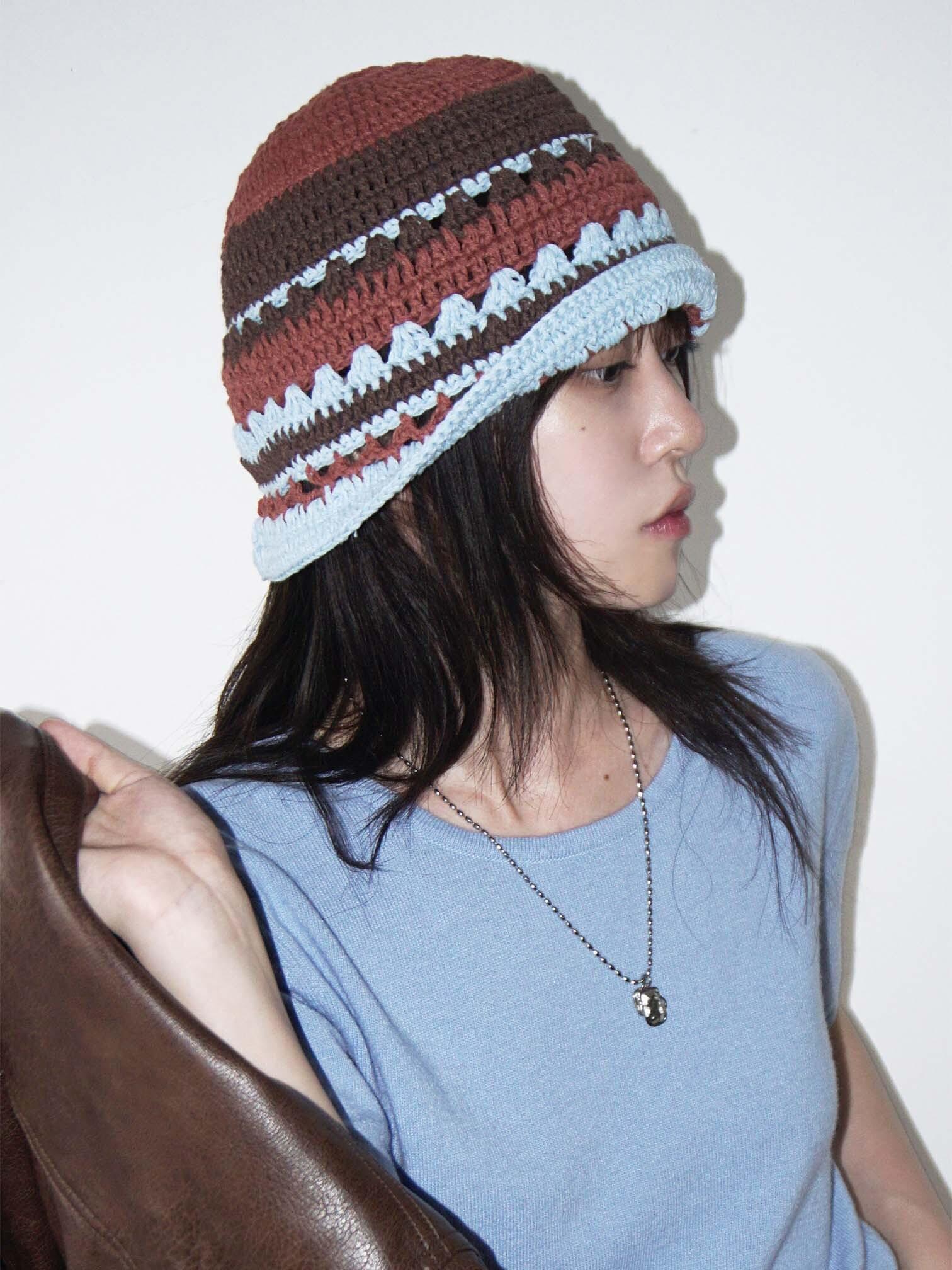 Anne Coloring Knitted Bucket Hat