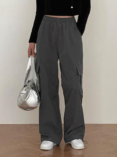 Y2K Cargo String Wide Banding Training Pants P#YW859