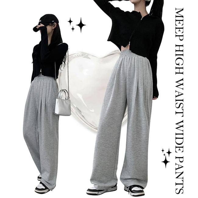 Miff high waist pintuck string wide pants