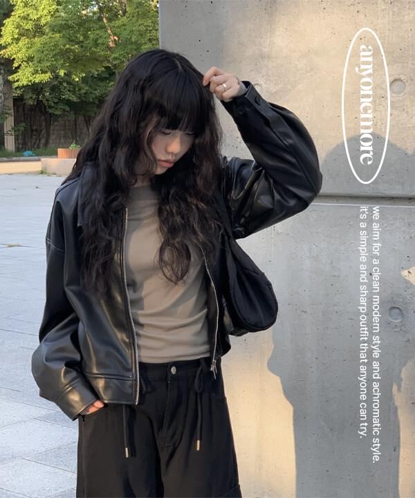 ティーズレザーブルージョンレザージャケット