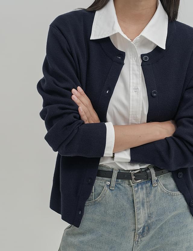 Wear it now Happy Round Neck Knitwear Cardigan 77555