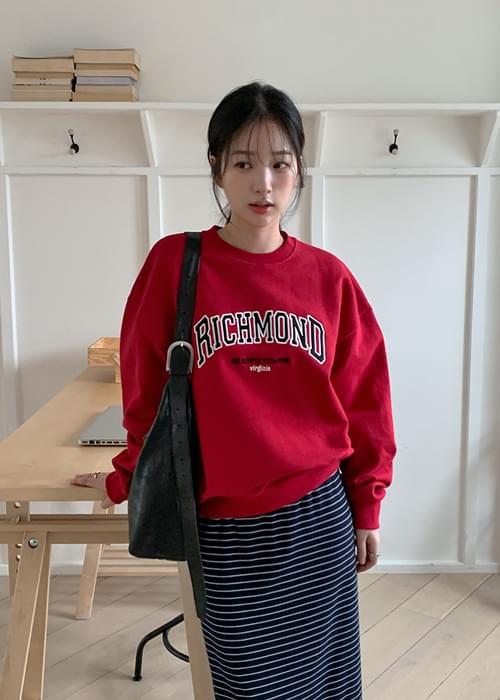 패치 레터링자수맨투맨 (3color)