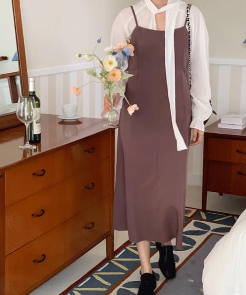 Romantic fit dart line pin tuck sleeveless bustier long Dress