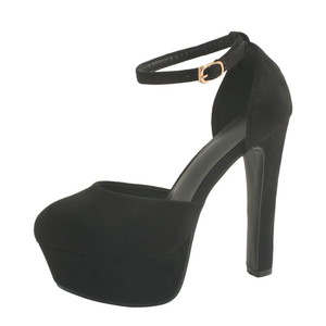 Suede Kill Heel Ankle Strap Gaboshi Pumps 13cm