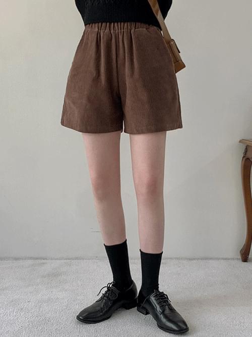 3-piece corduroy golden banding shorts P#YW779