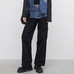 Leona color block denim pants